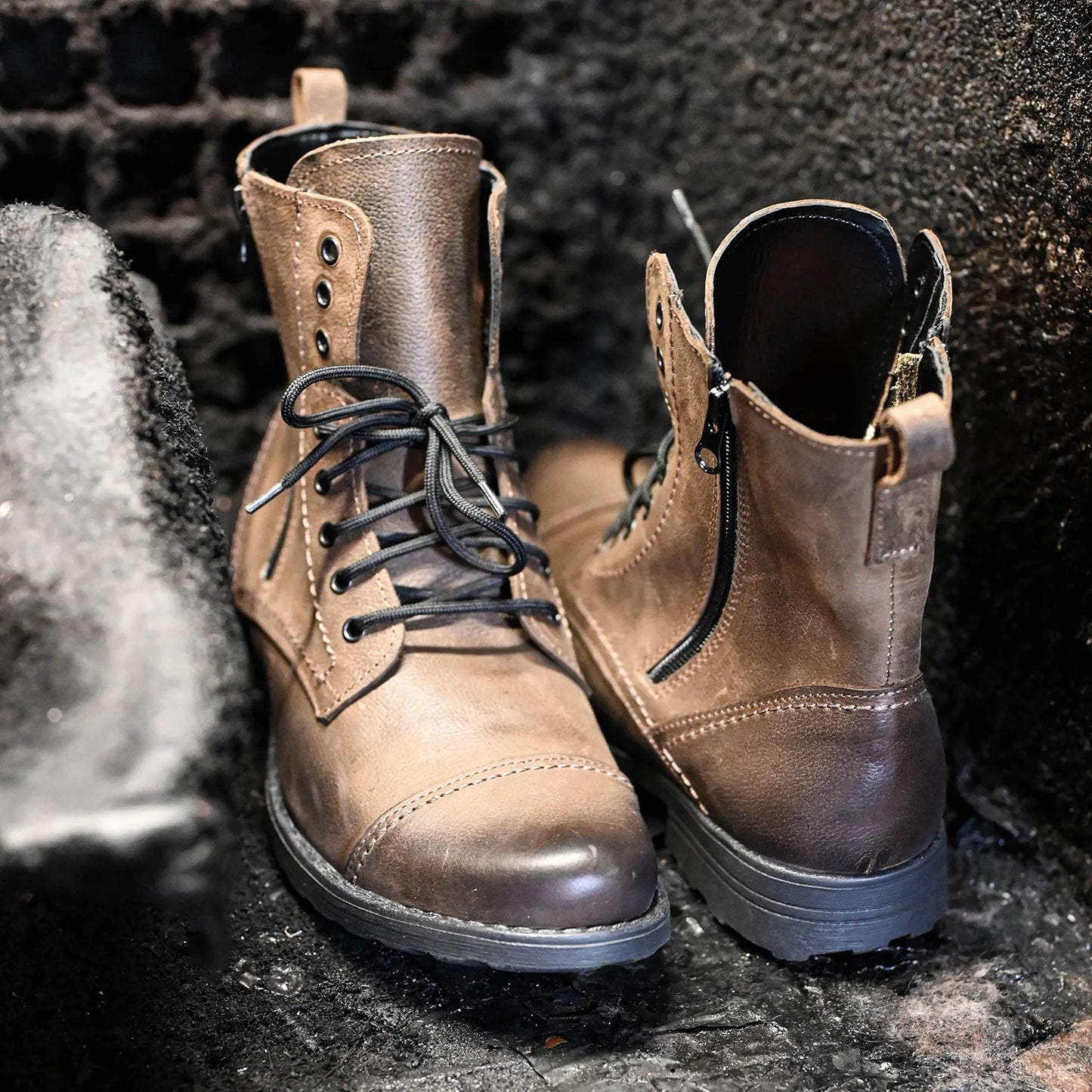 Handmade Brown Leather Men’s Boots – Elegant | KarolShoes