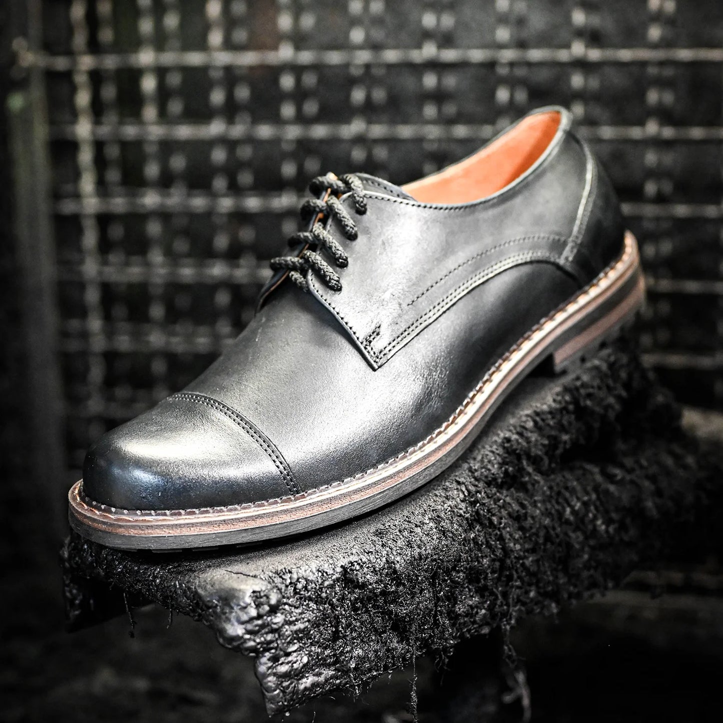 Schwarze Herren-Derby-Schuhe aus Leder - Dante | KarolShoes