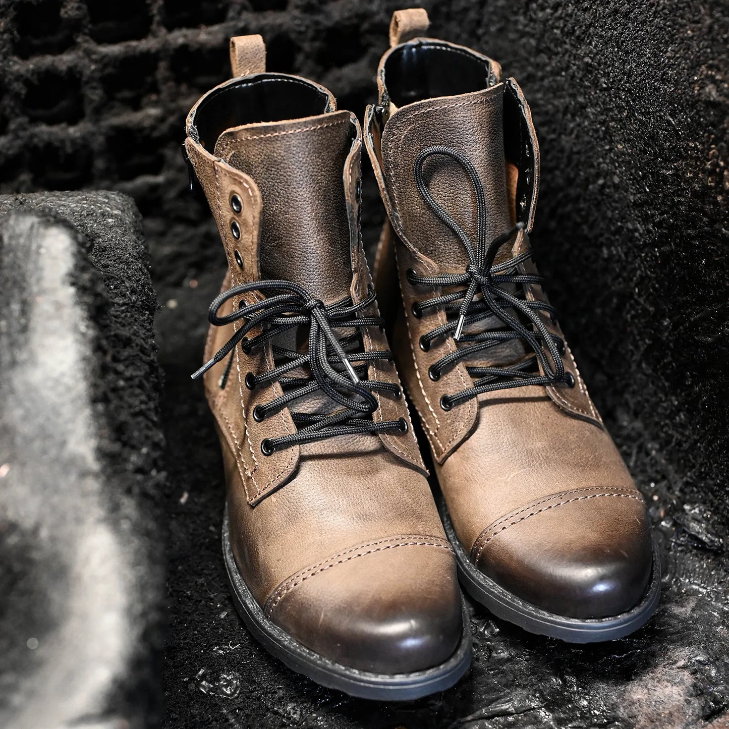Handmade Brown Leather Men’s Boots – Elegant | KarolShoes