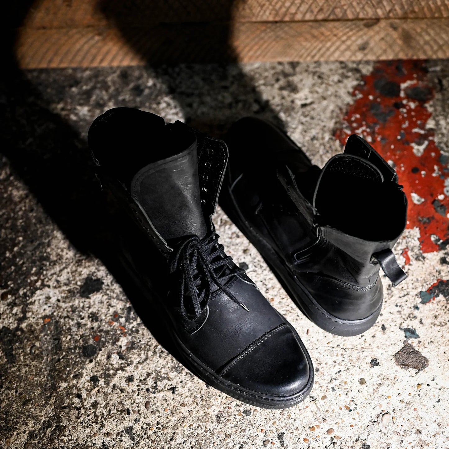 Handmade Black Leather Men’s Combat Boots – Liam | KarolShoes