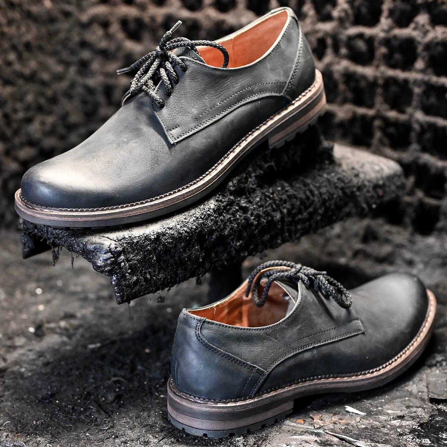 Schwarze Herren-Derby-Schuhe aus Leder - Aldo | KarolShoes