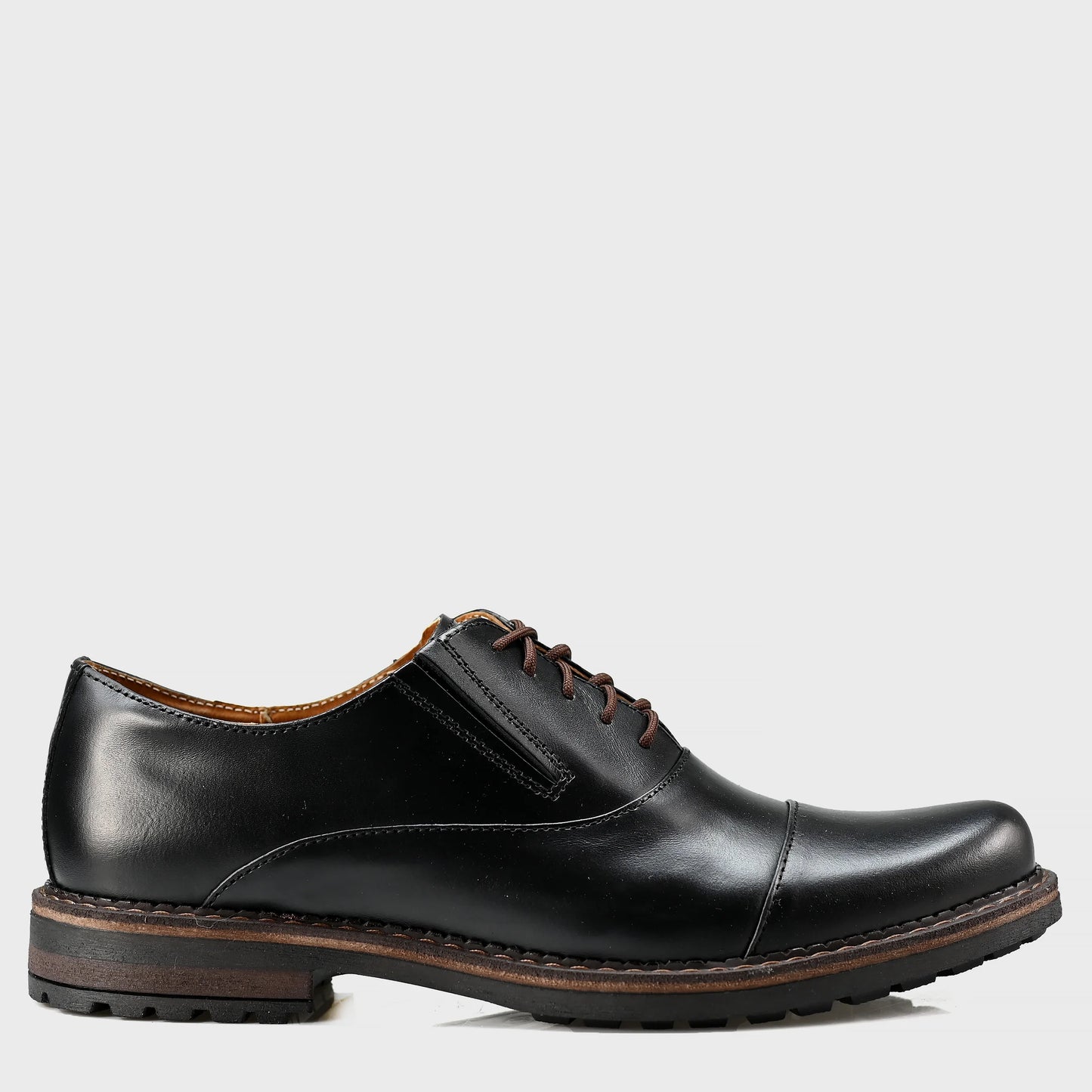 Schwarze Herren-Derby-Schuhe aus Leder - Enzo | KarolShoes