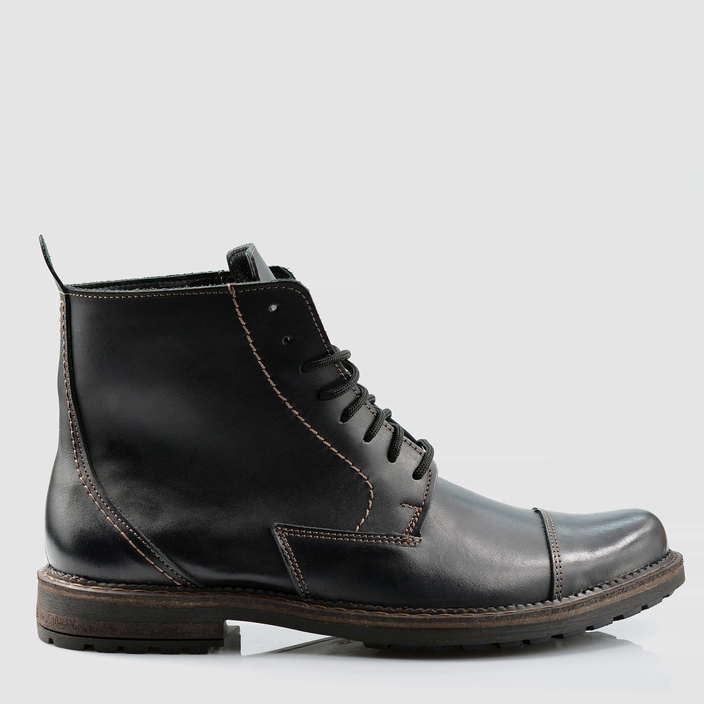 Handgefertigte Schwarze Herren-Lederstiefel – Classic | KarolShoes