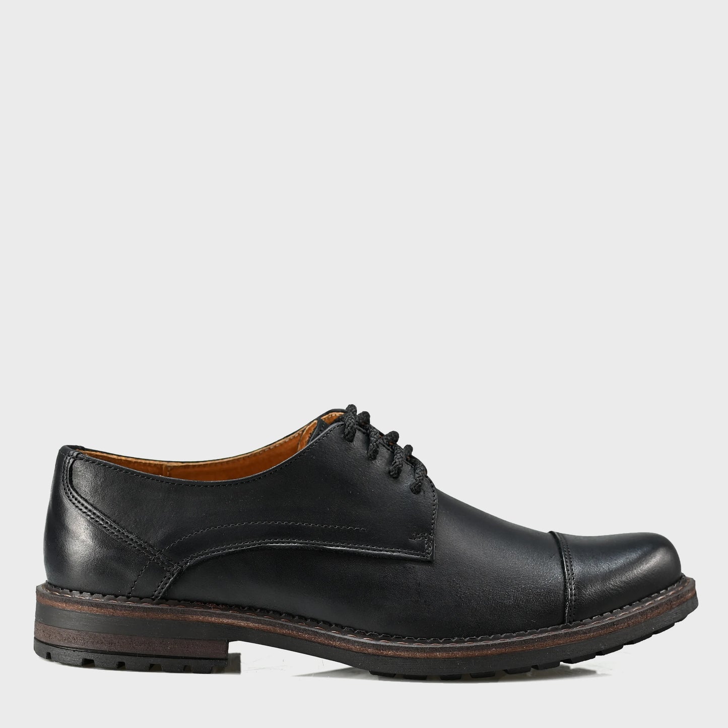 Schwarze Herren-Derby-Schuhe aus Leder - Dante | KarolShoes