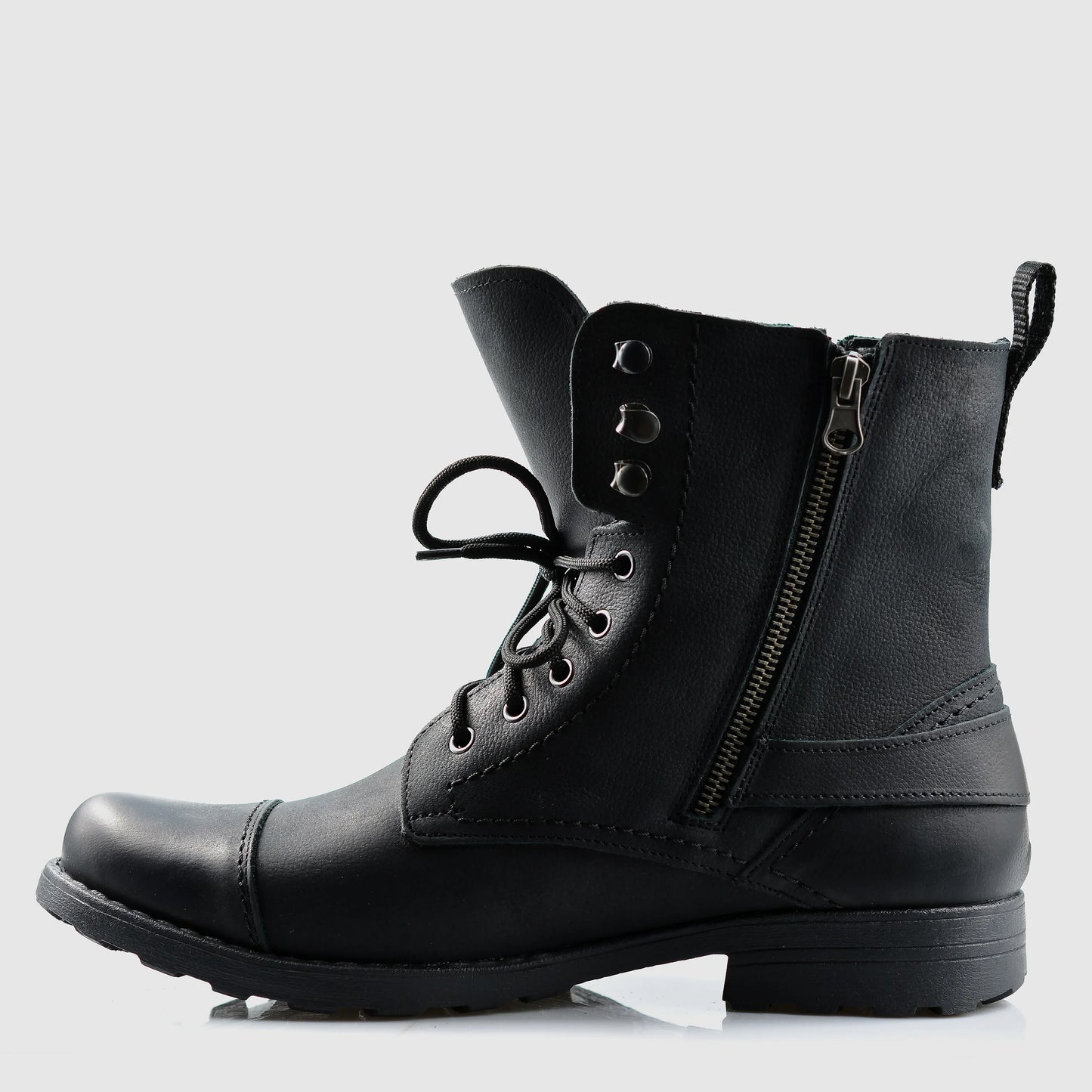 Handgefertigte Schwarze Herren-Lederstiefel – Alex | KarolShoes