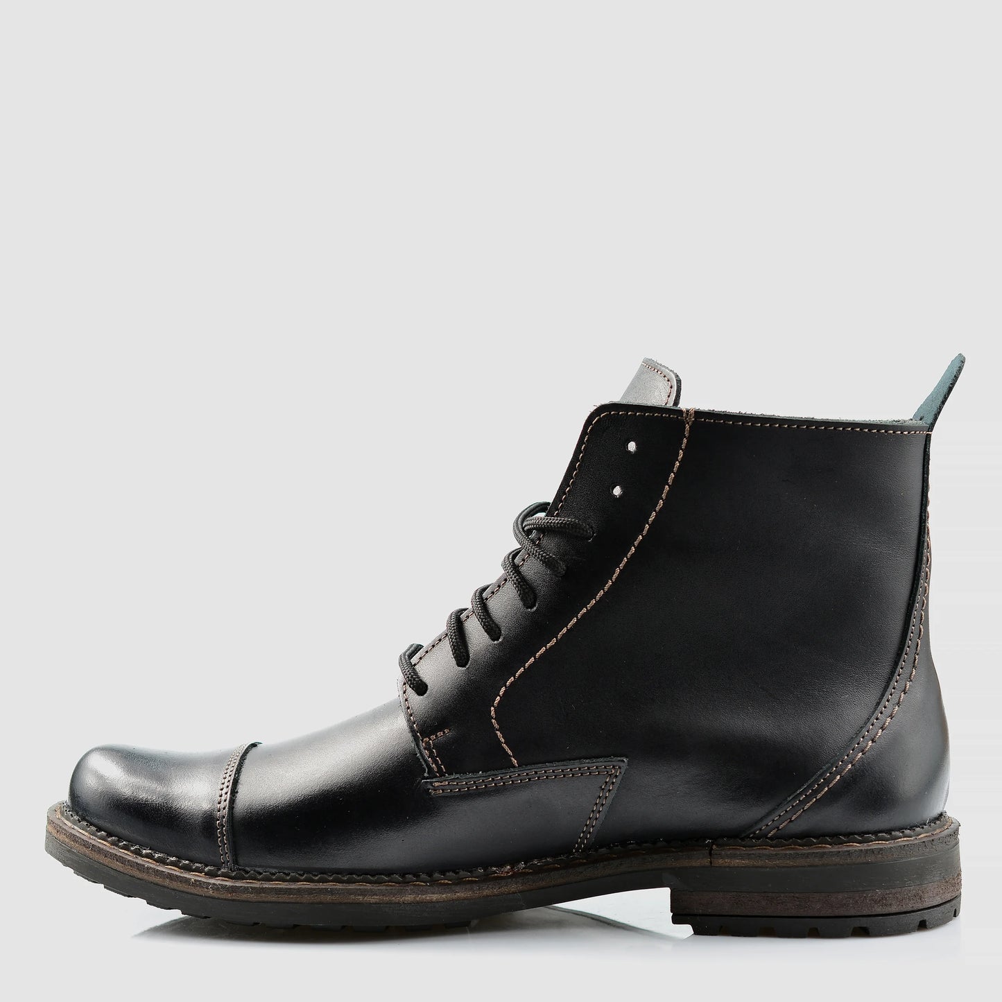 Handgefertigte Schwarze Herren-Lederstiefel – Classic | KarolShoes