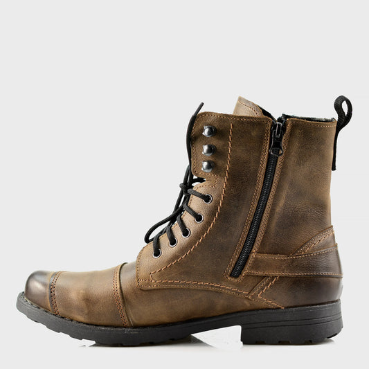 Brown Leather Men’s Motorcycle Boots – Blake | KarolShoes