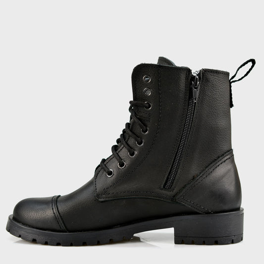 Black Leather Women’s Ankle Boots – Ella | KarolShoes