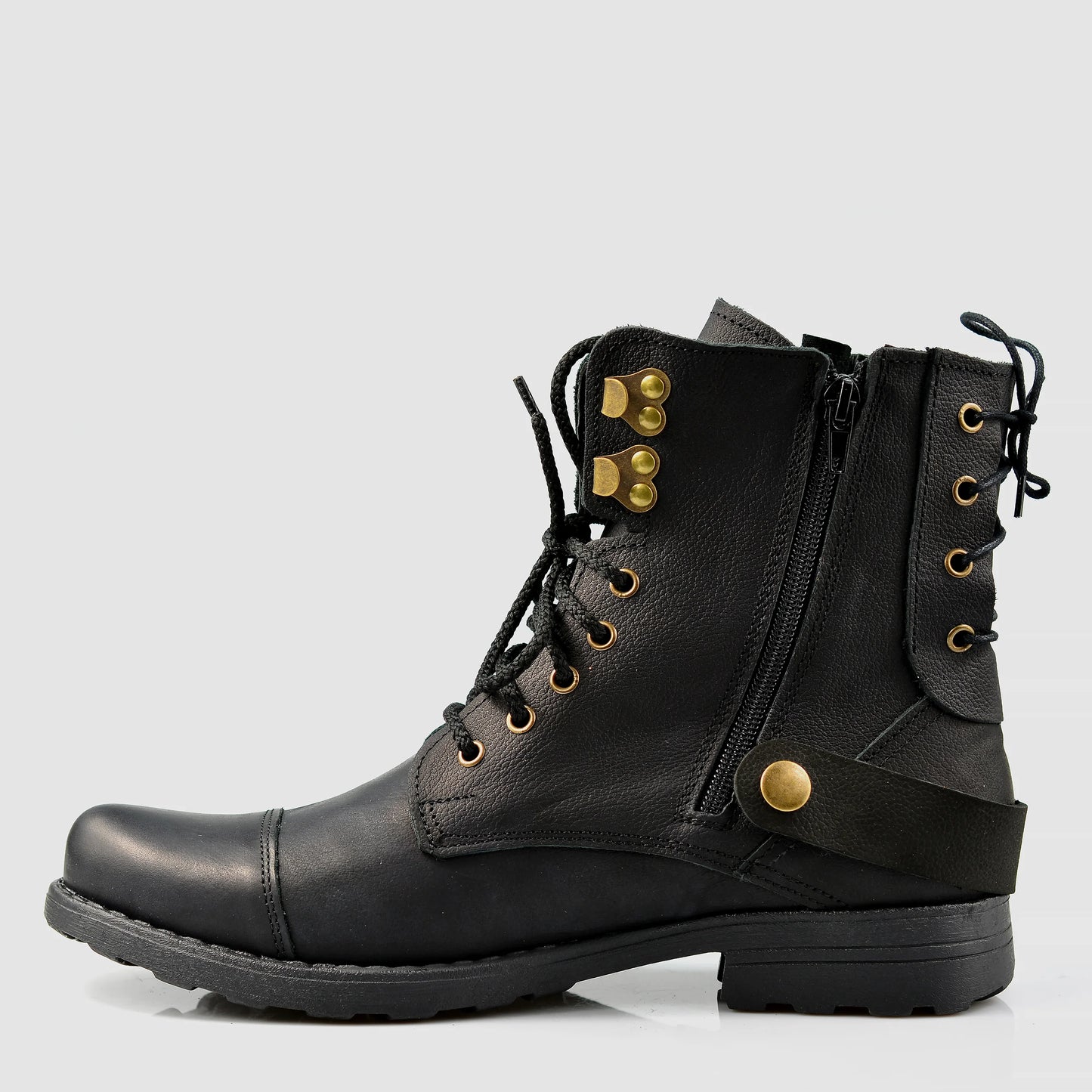Handgefertigte Schwarze Herren-Lederstiefel – Maron | KarolShoes
