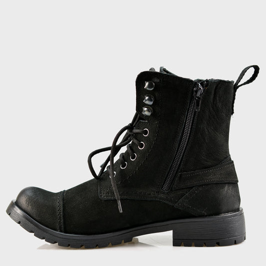 Black Leather Women’s Ankle Boots – Aria | KarolShoes