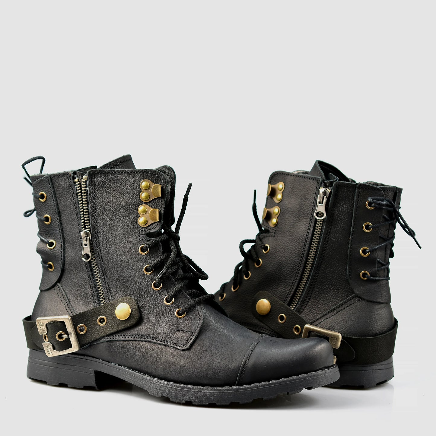 Handgefertigte Schwarze Herren-Lederstiefel – Maron | KarolShoes