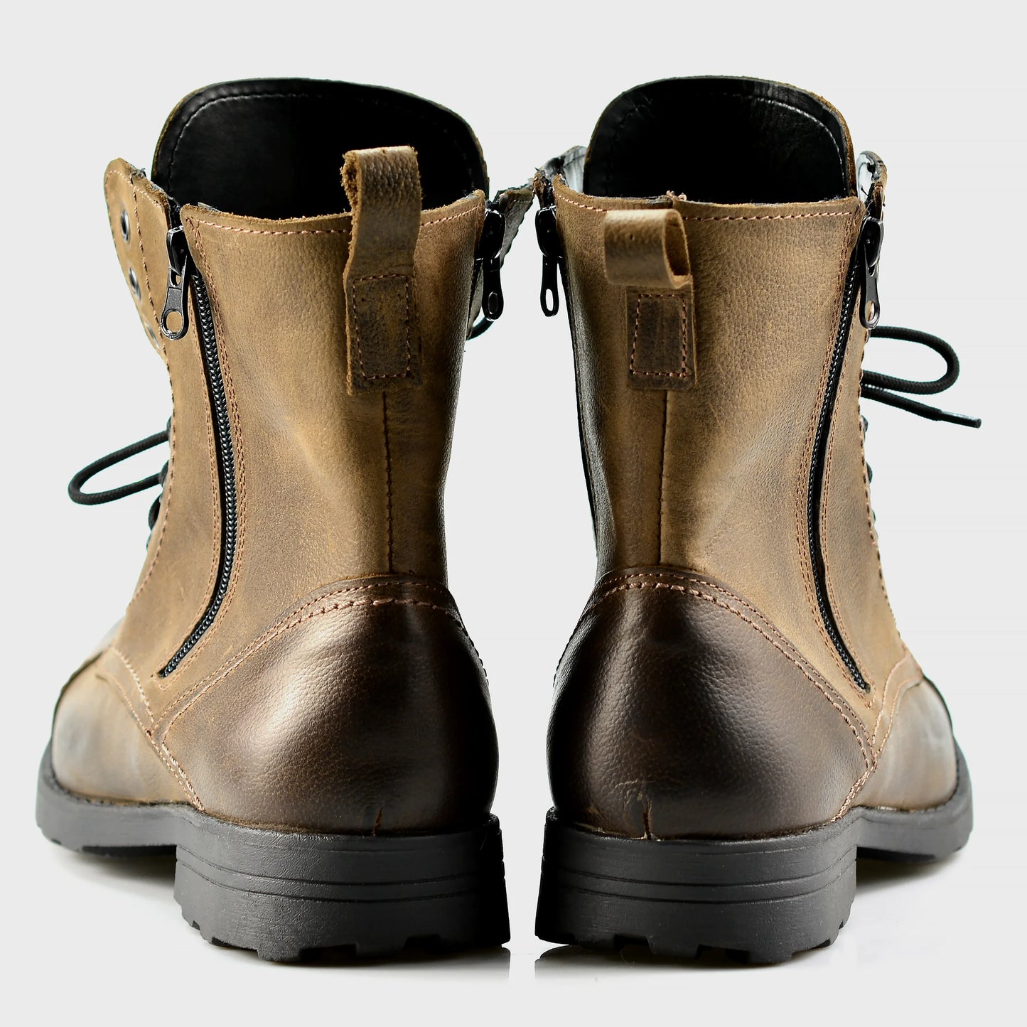 Handmade Brown Leather Men’s Boots – Elegant | KarolShoes