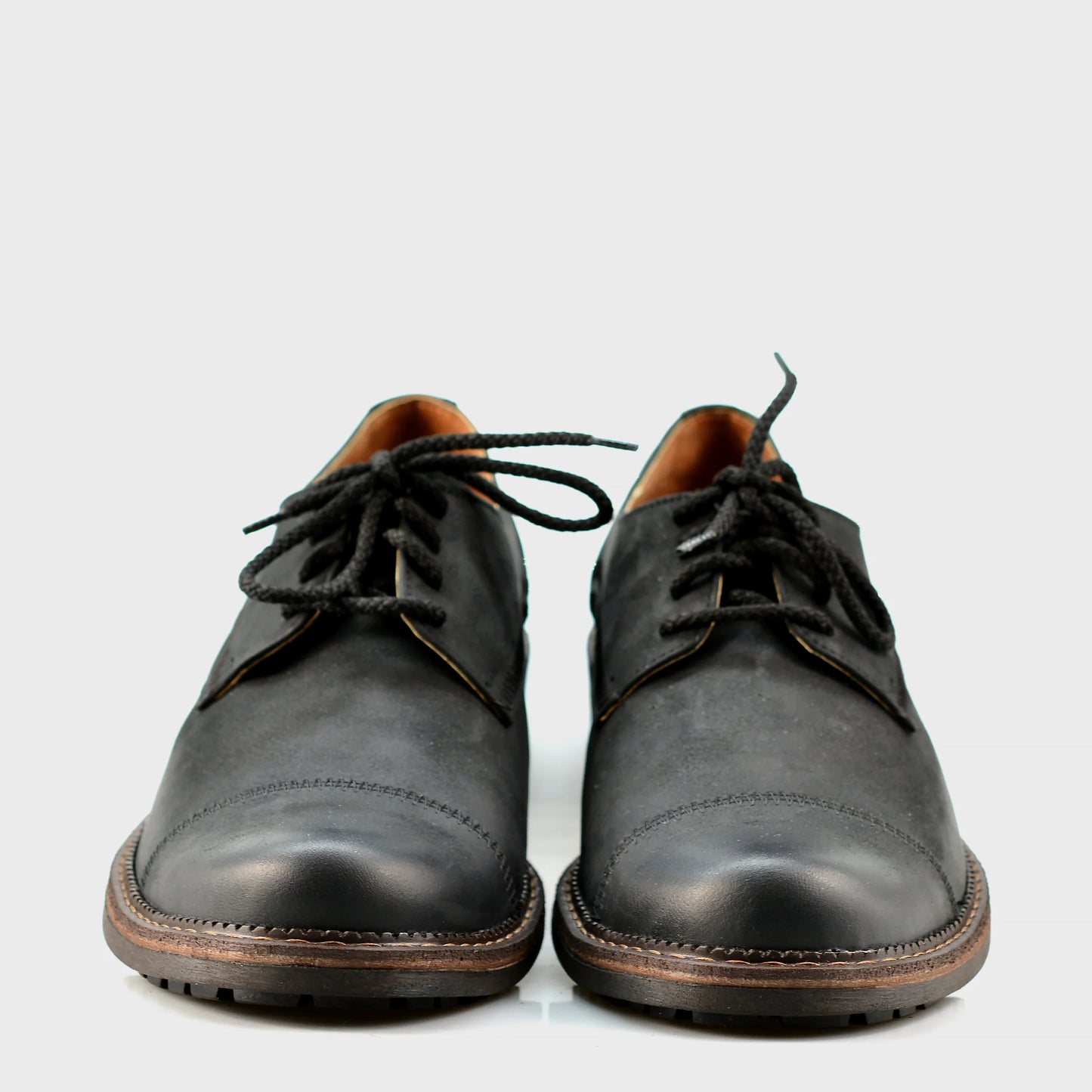 Schwarze Herren-Derby-Schuhe aus Leder - Mauro | KarolShoes