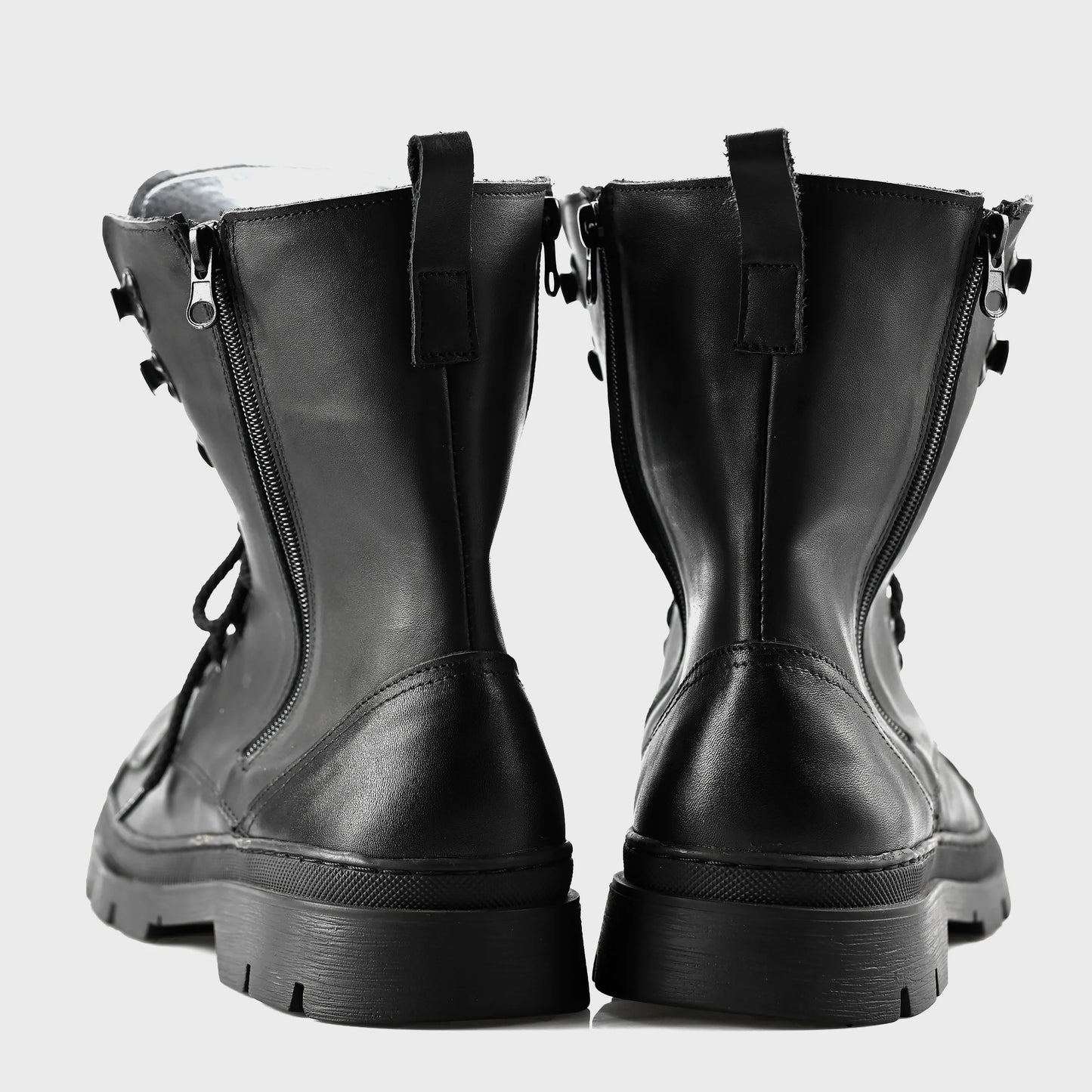Schwarze Herren-Motorradstiefel aus Leder – Gregory | KarolShoes