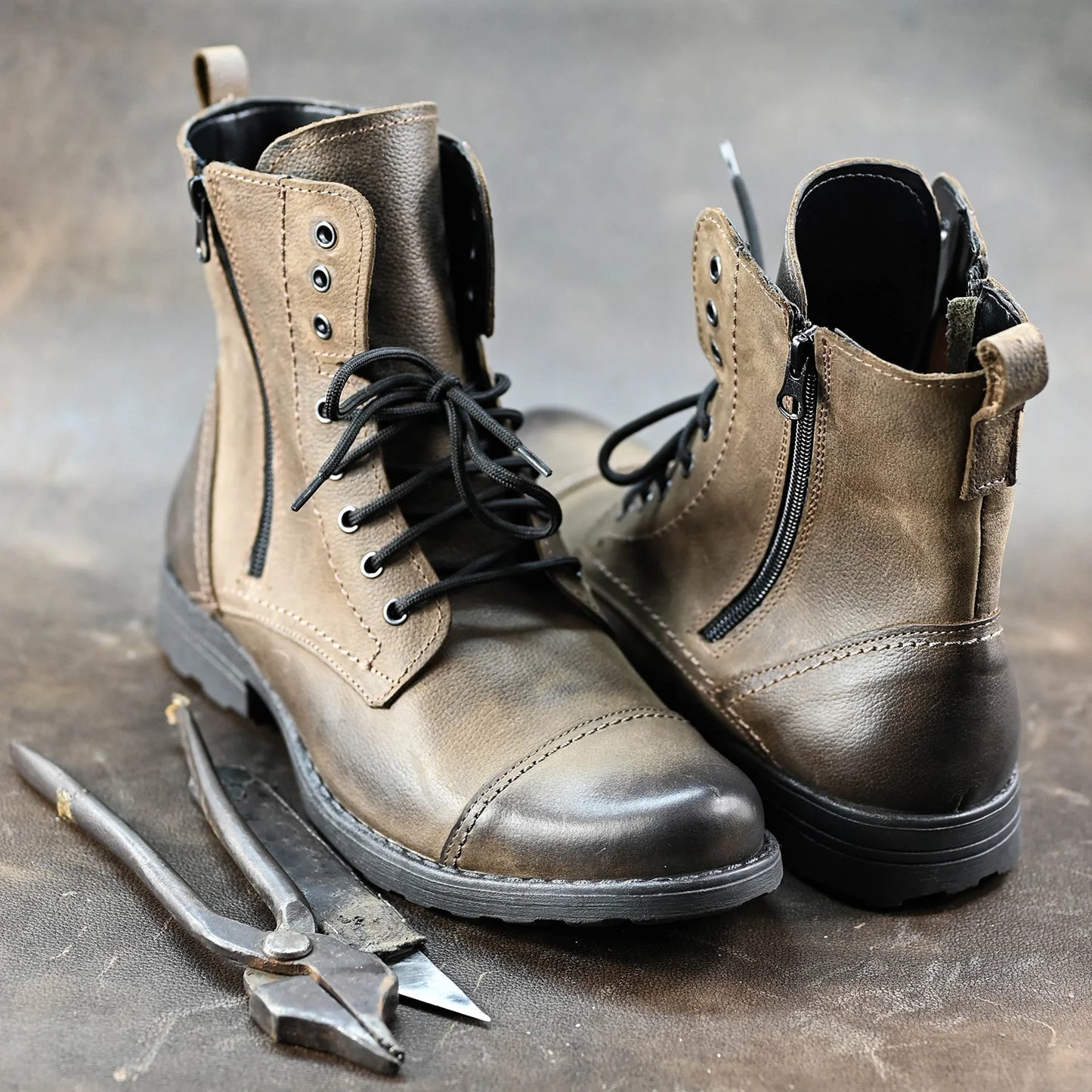 Handmade Brown Leather Men’s Boots – Elegant | KarolShoes