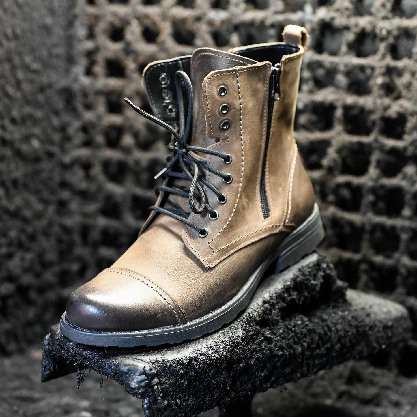 Handmade Brown Leather Men’s Boots – Elegant | KarolShoes
