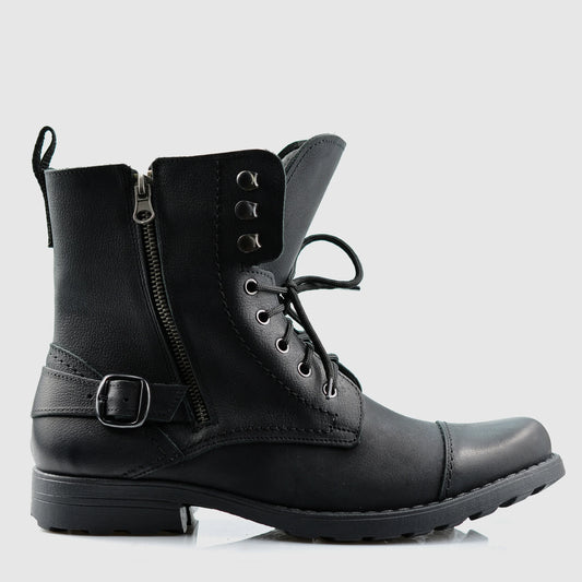 Handgefertigte Schwarze Herren-Lederstiefel – Alex | KarolShoes