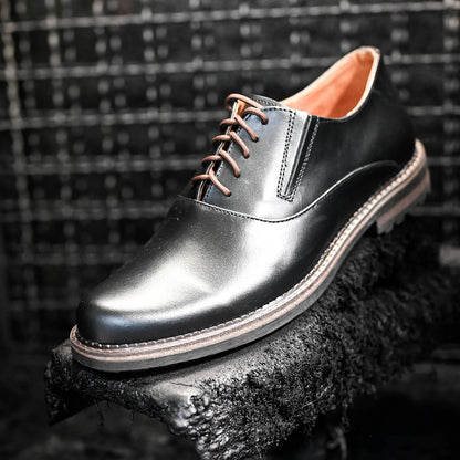 Schwarze Herren-Derby-Schuhe aus Leder - Dario | KarolShoes