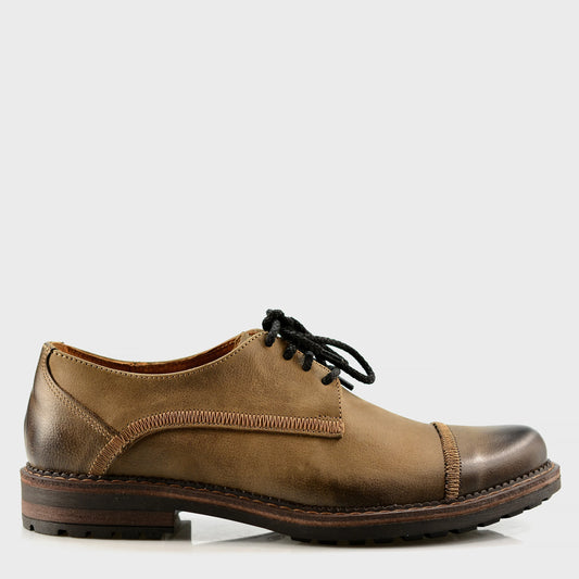 Braune Herren-Derby-Schuhe aus Leder - Mauro | KarolShoes