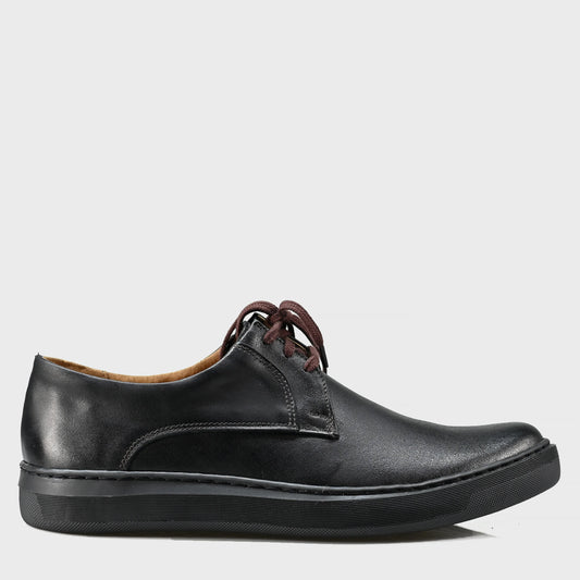 Schwarze Herren-Derby-Schuhe aus Leder - Luca | KarolShoes