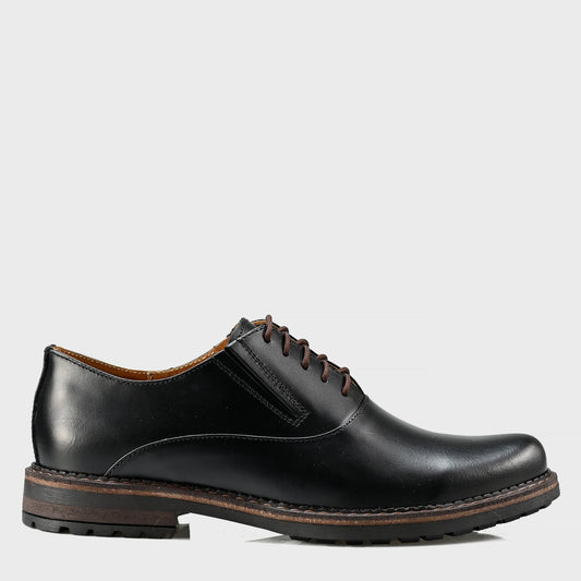 Schwarze Herren-Derby-Schuhe aus Leder - Dario | KarolShoes