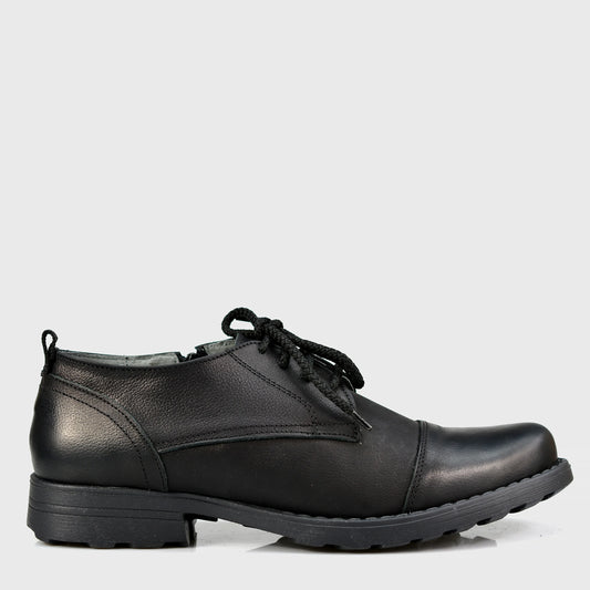 Schwarze Herren-Derby-Schuhe aus Leder - Paul | KarolShoes