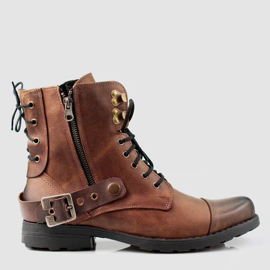 Handgefertigte Braune Herren-Lederstiefel – Maron | KarolShoes