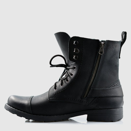 Handgefertigte Schwarze Herren-Lederstiefel – Alex | KarolShoes