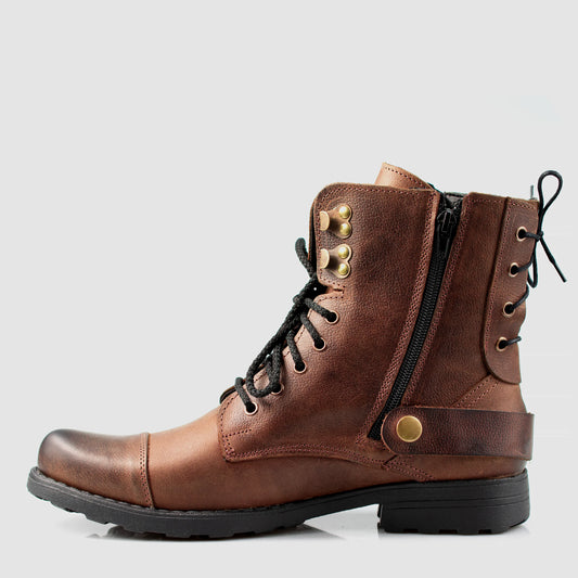 Handgefertigte Braune Herren-Lederstiefel – Maron | KarolShoes