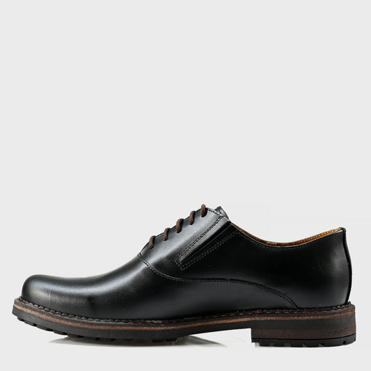 Schwarze Herren-Derby-Schuhe aus Leder - Dario | KarolShoes