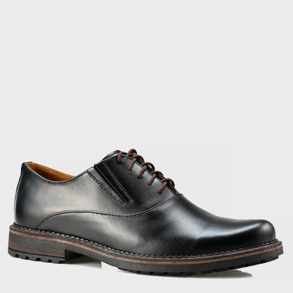 Schwarze Herren-Derby-Schuhe aus Leder - Dario | KarolShoes