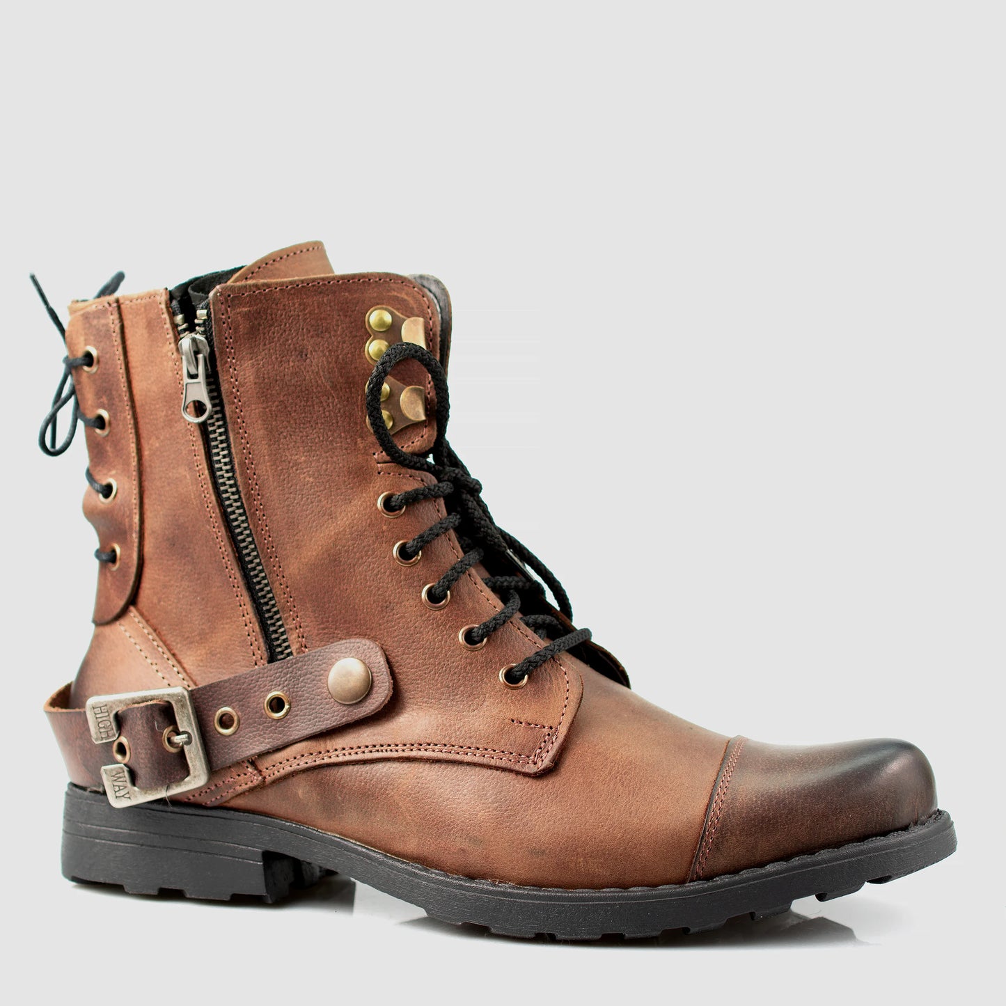 Handgefertigte Braune Herren-Lederstiefel – Maron | KarolShoes