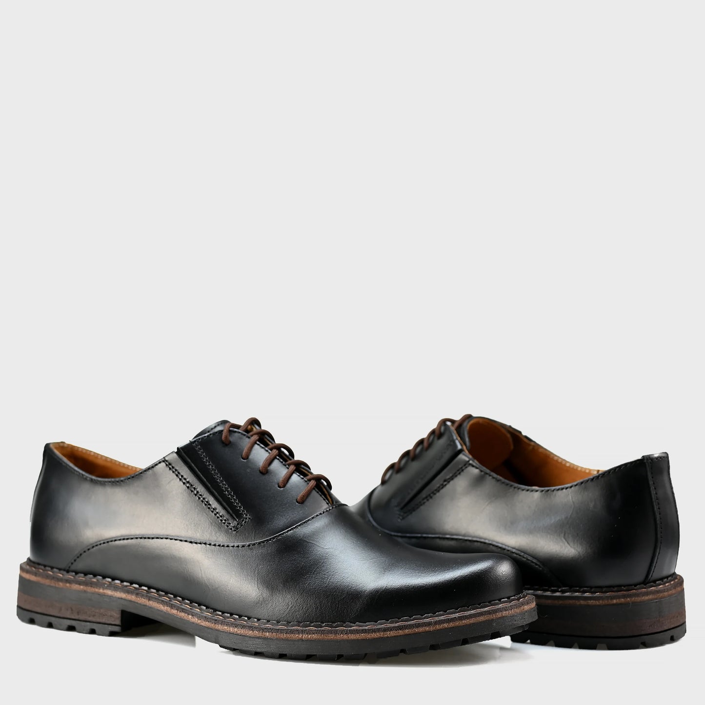 Schwarze Herren-Derby-Schuhe aus Leder - Dario | KarolShoes