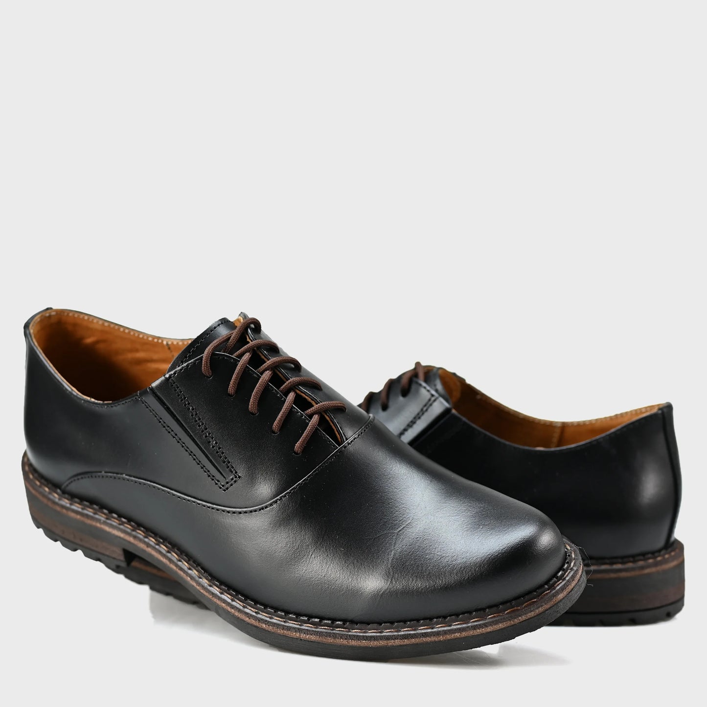 Schwarze Herren-Derby-Schuhe aus Leder - Dario | KarolShoes