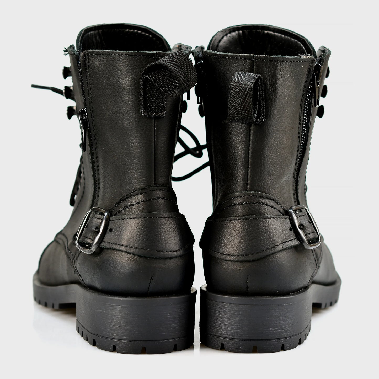 Schwarze Damen-Lederstiefeletten – Alexa | KarolShoes