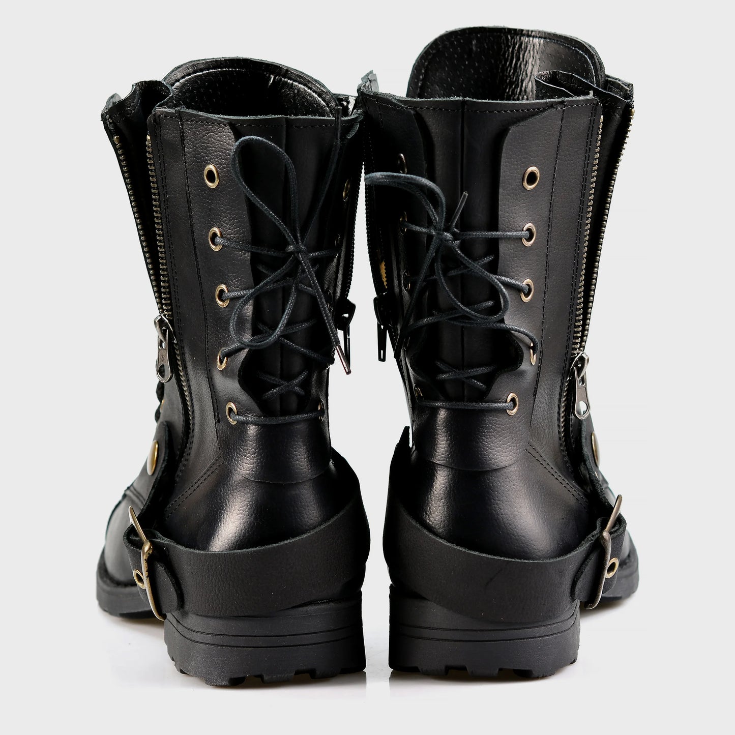 Schwarze Herren-Motorradstiefel aus Leder – Sonny | KarolShoes