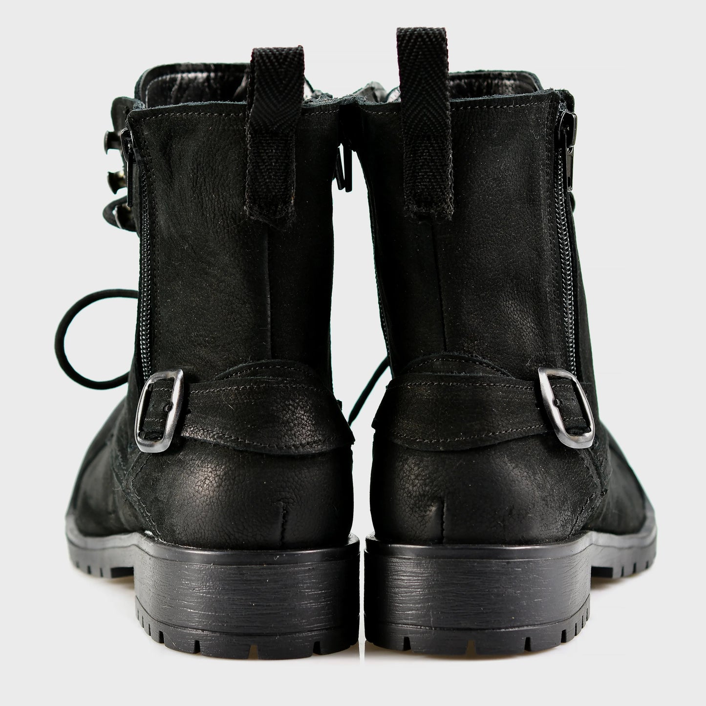 Schwarze Damen-Lederstiefeletten – Aria | KarolShoes