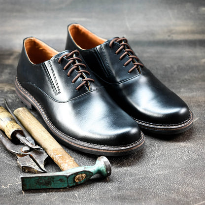 Schwarze Herren-Derby-Schuhe aus Leder - Dario | KarolShoes