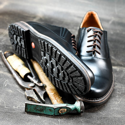 Schwarze Herren-Derby-Schuhe aus Leder - Dario | KarolShoes